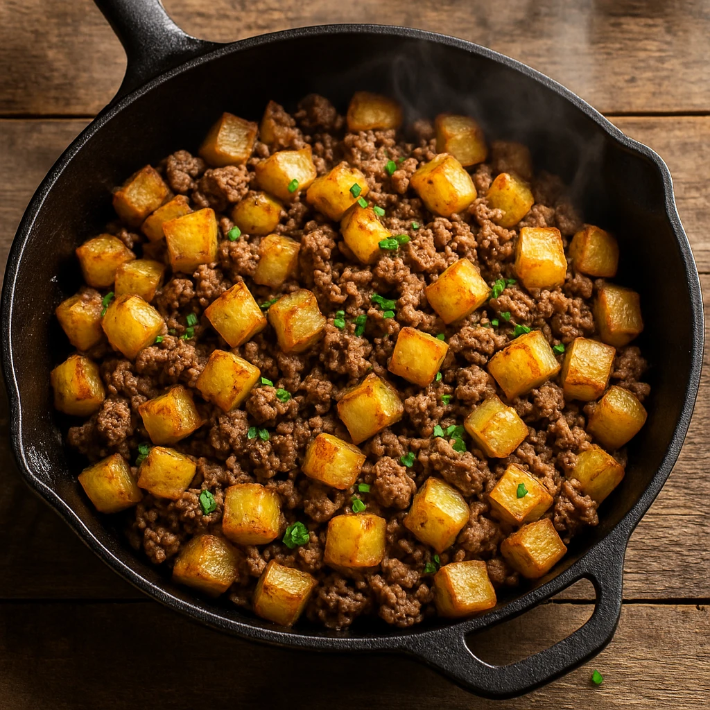 ground beef and potatoes 