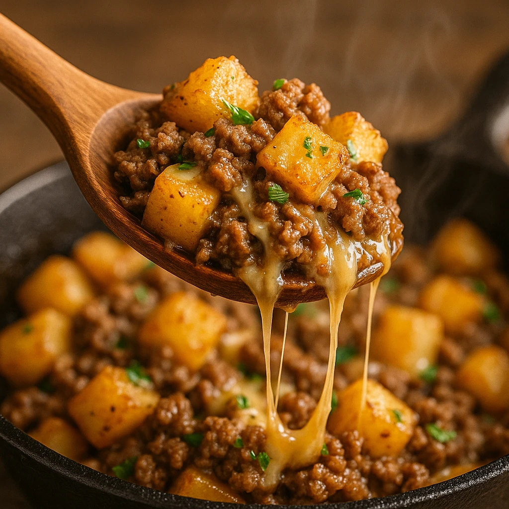 ground beef and potatoes Recipe
